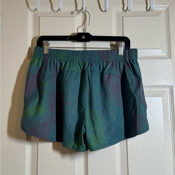 P'tula Women's Green and Purple Athletic Shorts - Picture 4 of 7